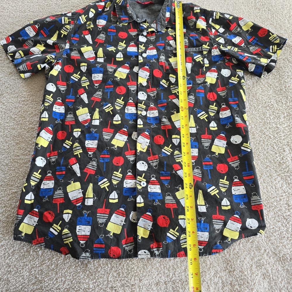 Unionbay Men's Short Sleeve Shirt Button-down All-Over Buoy Print Size L - Picture 9 of 13